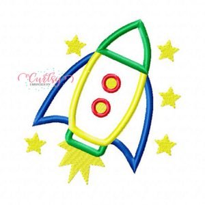 Rocket Ship Applique Design
