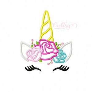 Unicorn Roses Applique