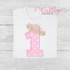 1 Tiara First Birthday Applique Embroiidery Design 600
