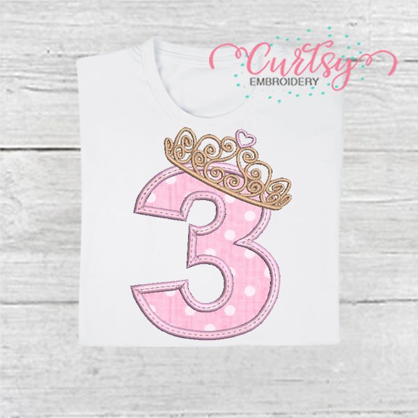 3 Tiara Applique Design 600