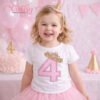 4th Birthday Tiara Applique Design lifestyle logo 2
