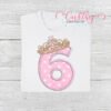 6th Birthday Tiara Applique Design 600