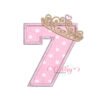 7th Birthday Tiara Applique Design 2