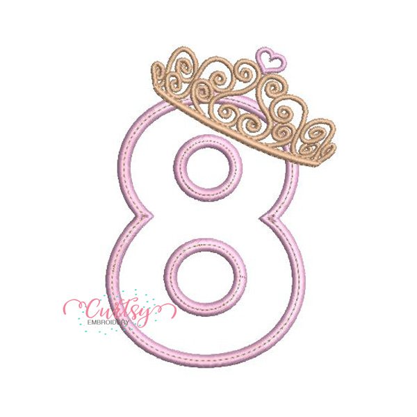8 Tiara Applique 1 8 Tiara Applique 1