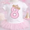 8th Birthday Tiara Applique Design lifestyle logo 1