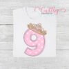 9th Birthday Tiara Applique 600