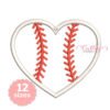 Baseball Heart Applique Design