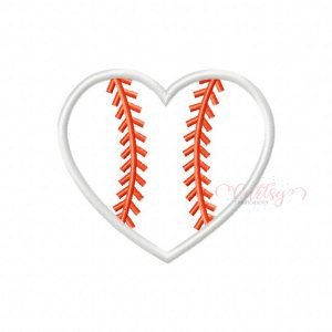 Baseball Heart Applique