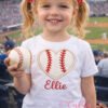 Baseball Heart Applique Design logo 1
