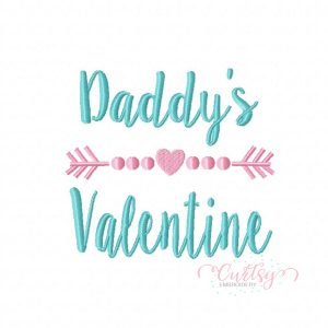 Daddy's Valentine Arrow Design