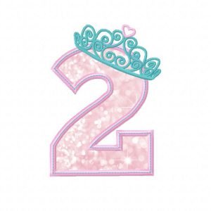 Tiara Applique Design Second Birthday
