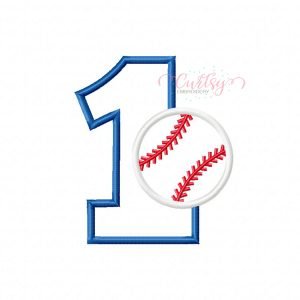 1 Baseball Applique Design
