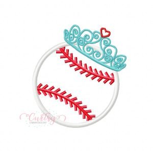 Baseball Tiara Applique Design