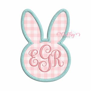 Easter Bunny Monogram Applique