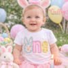 Bunny ONE Applique Embroidery Design _ Logo 2