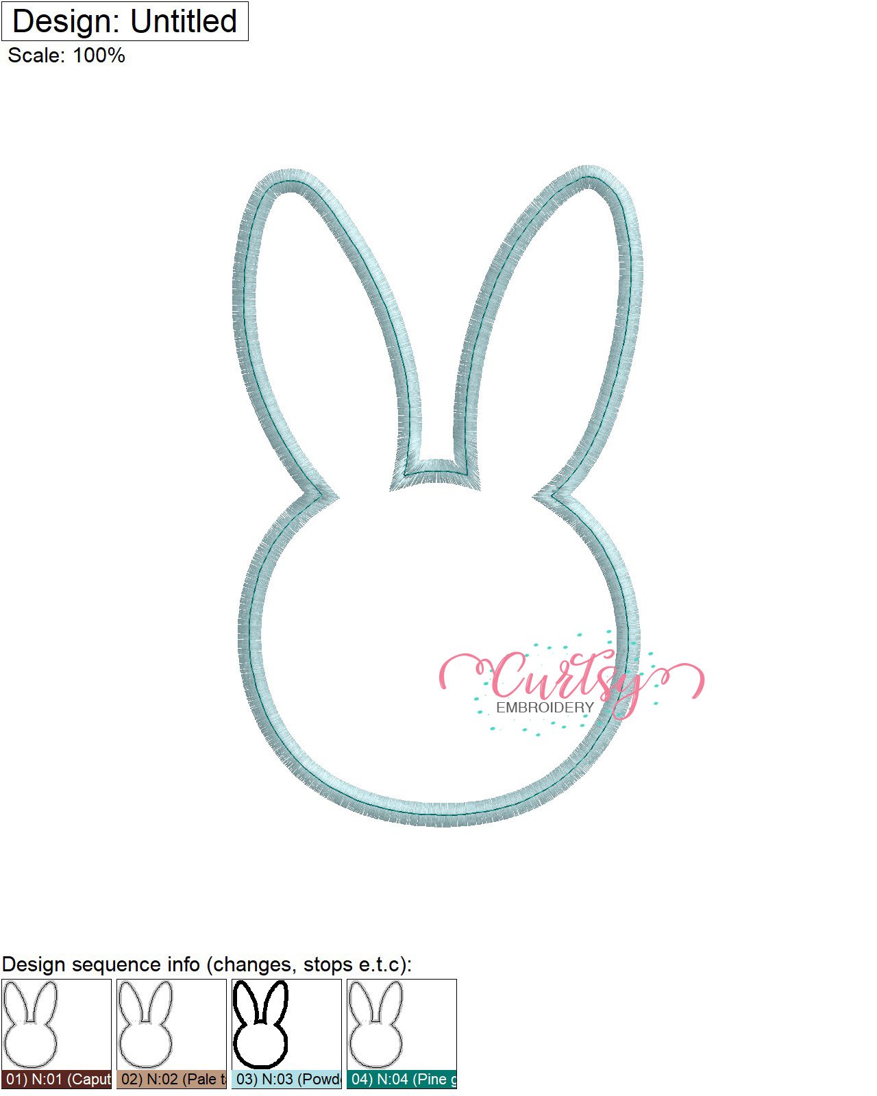 Easter Bunny Monogram Frame Applique Stitch Map Easter Bunny Monogram Frame Applique Stitch Map