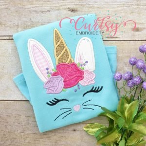Easter Unicorn Applique Design
