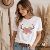 Antlers Roses Applique Design _ Logo 2 Antlers Roses Applique Design _ Logo 2
