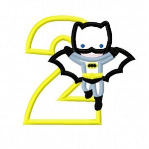 Two Bat Boy Applique Design