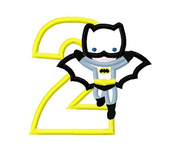 Bat Boy Applique Design