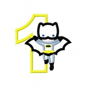 One Bat Boy Applique Design