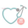 Heart Stethoscope Embroidery Design _ Website