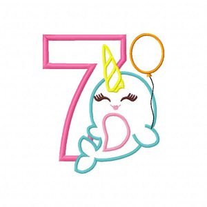 Seventh Birthday Narwhal