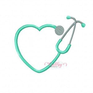 Stethoscope Heart Embroidery