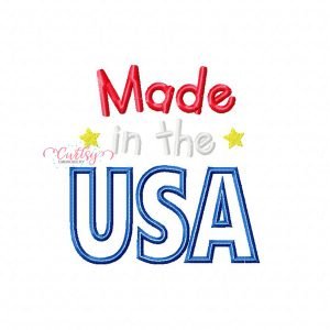 Made In The USA Applique Design