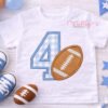 4th Birthday Football Appliqu Design _ Logo 1