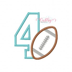 4 Football Applique Design