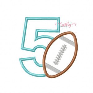 5 Football Applique Design