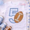 5th Birthday Football Applique Design _ Logo 1
