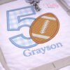 5th Birthday Football Applique Design _ Logo 3