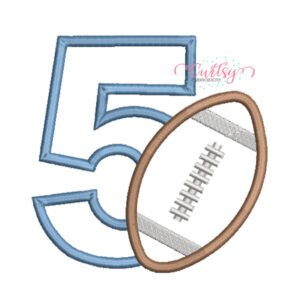5 Football Applique Design