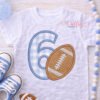 6th Birthday Football Applique Design _ Logo 1