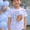 6th Birthday Football Applique Design _ Logo 2