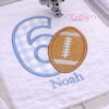 6th Birthday Football Applique Design _ Logo 3
