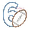 6th Birthday Football Applique Design _ Website