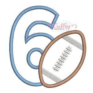 6 Football Applique Design