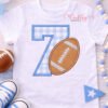7th Birthday Football Applique Design _ Logo 1