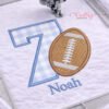 7th Birthday Football Applique Design _ Logo 3