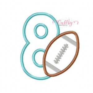 8 Football Applique Design