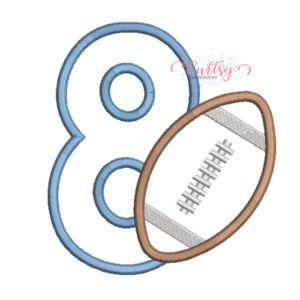 8 Football Applique Design