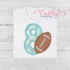 8th Birthday Football Applique Picture 1