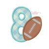 8th Birthday Football Embroidery Design