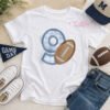 9th Birthday Football Applique Design _ Logo 1