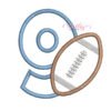 9th Birthday Football Applique Design _ Website