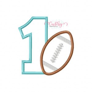 1 Football Applique Design