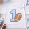 First Birthday Football Applique Design _ Logo 1